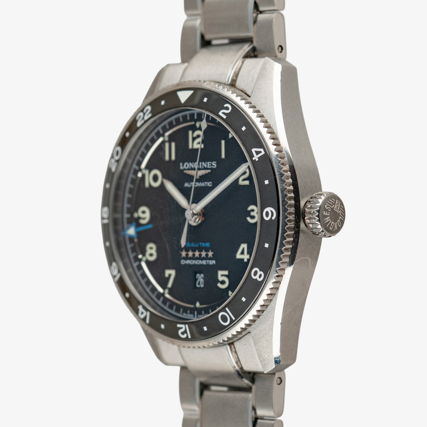 Longines Zulu Time Automatic GMT Black Dial 42mm