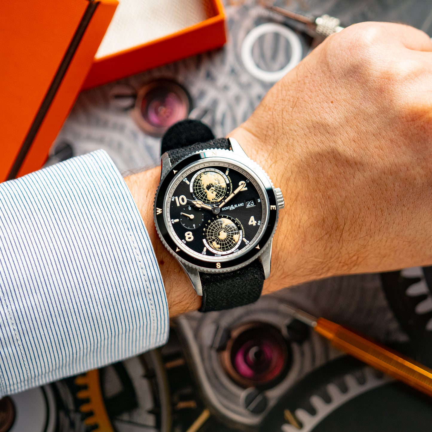 Montblanc 1858 Automatic Geosphere Black Dial 42mm