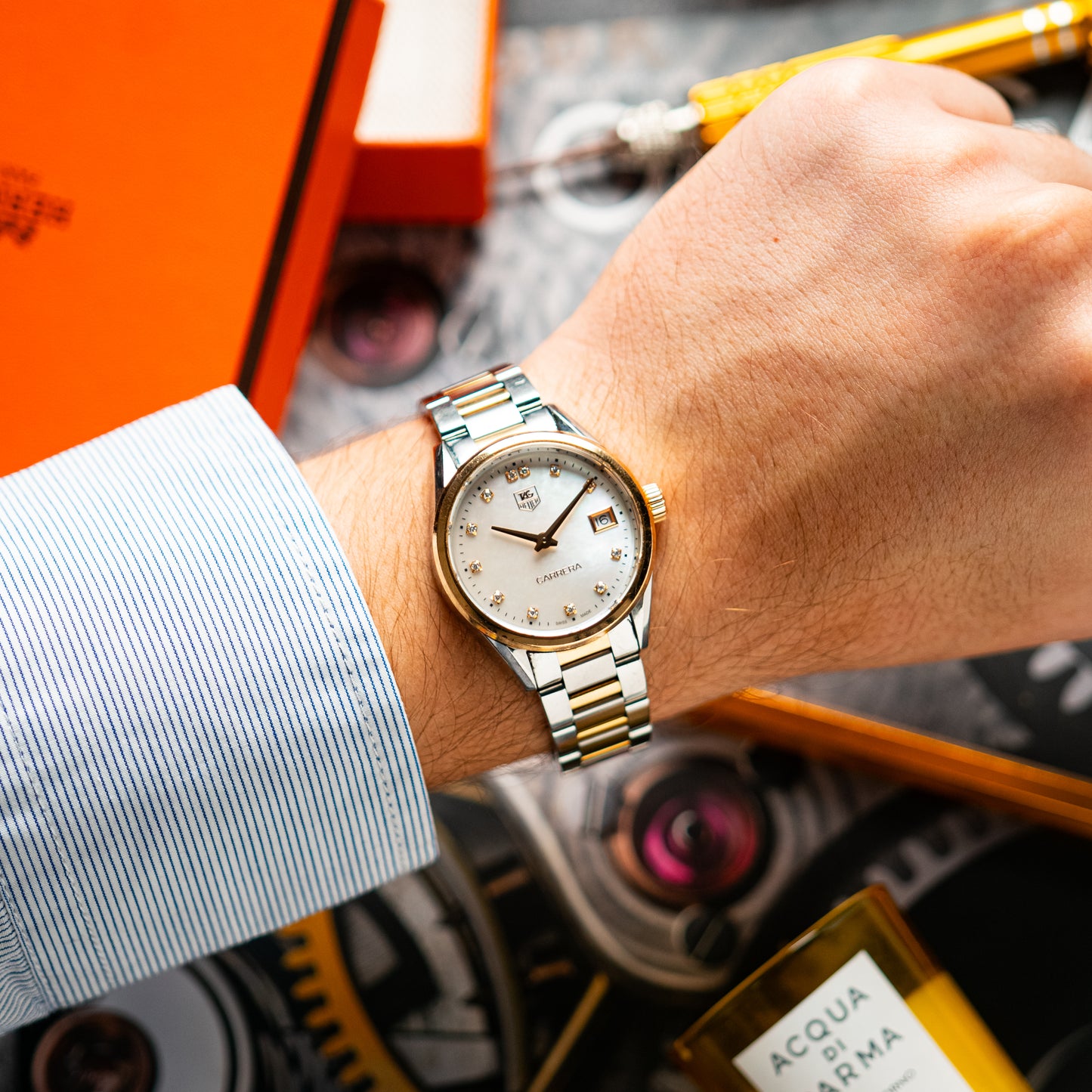 TAG Heuer Carrera Lady Quartz Mother of Pearl Diamonds 32mm