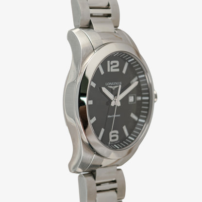 Longines Conquest Quartz Black Dial Date 41mm