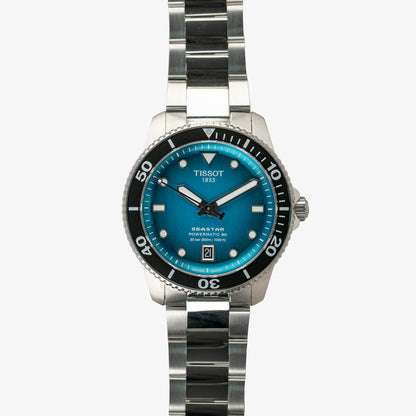 Tissot Seastar Powermatic 80 Turquoise Dial 40mm