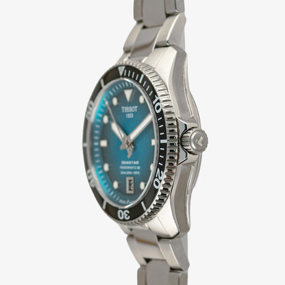 Tissot Seastar Powermatic 80 Turquoise Dial 40mm