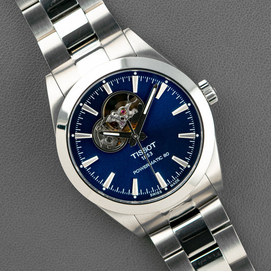 Tissot Gentleman Powermatic 80 Open Heart Blue 40mm