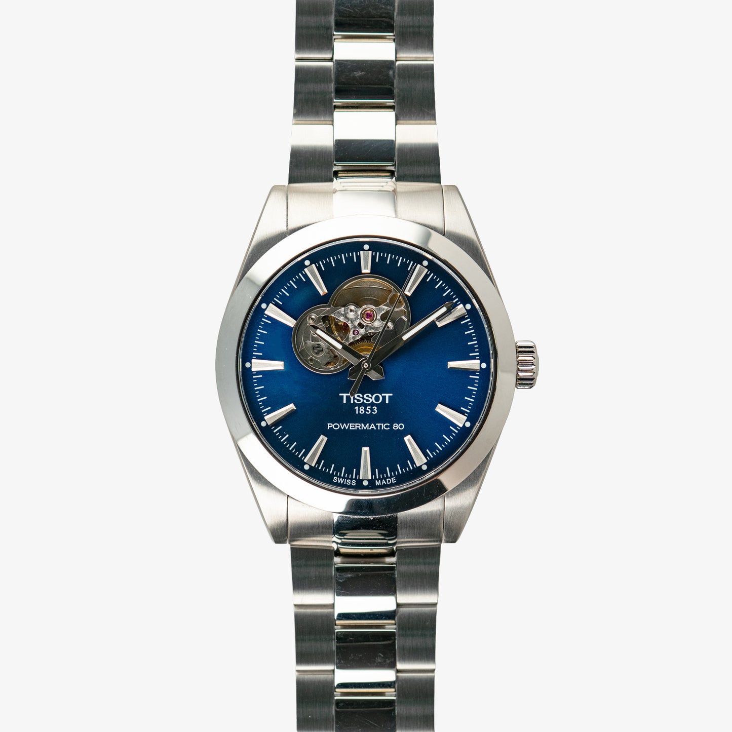 Tissot Gentleman Powermatic 80 Open Heart Blue 40mm