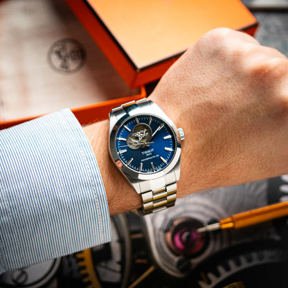 Tissot Gentleman Powermatic 80 Open Heart Blue 40mm