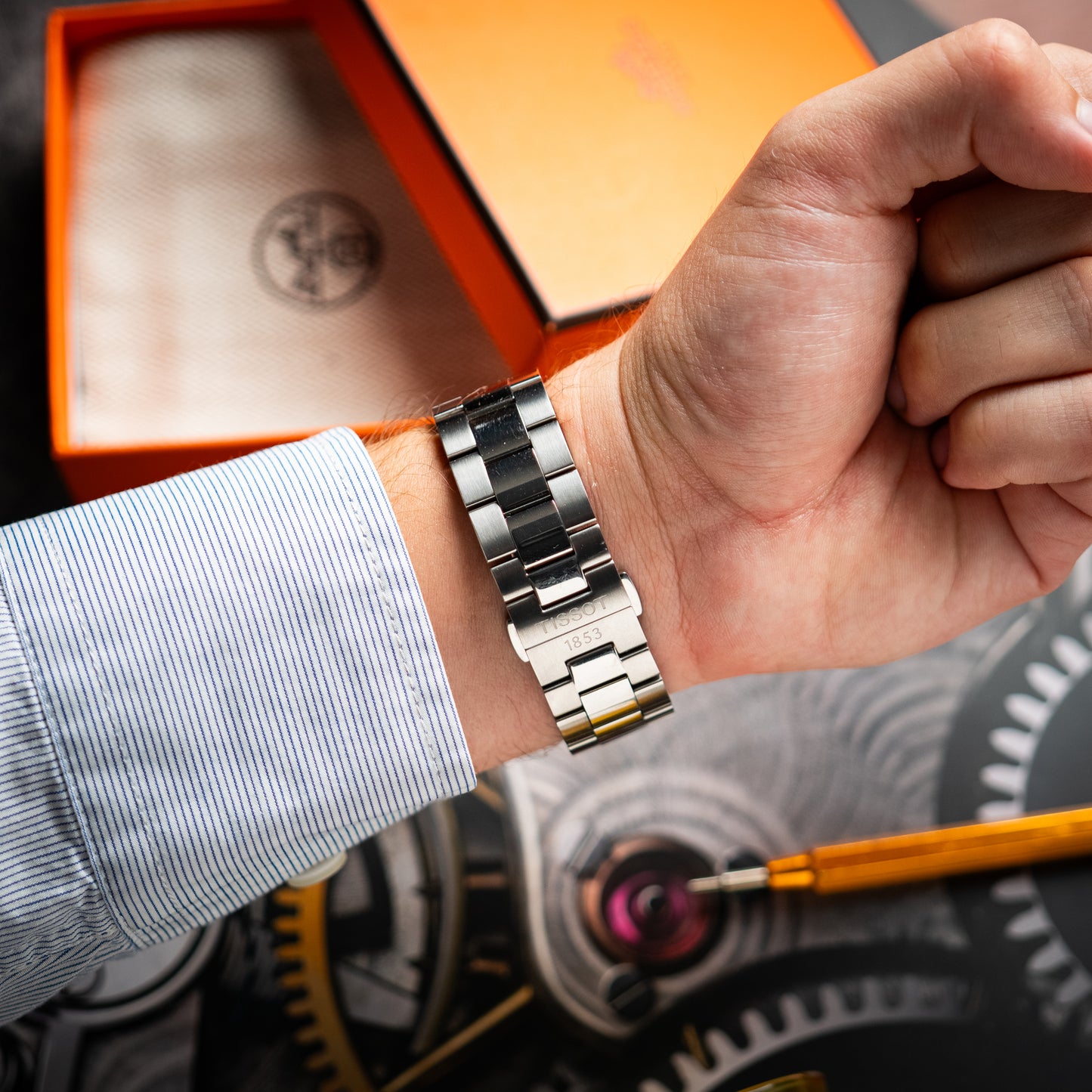 Tissot Gentleman Powermatic 80 Open Heart Blue 40mm