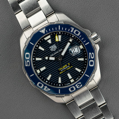 TAG Heuer Aquaracer Calibre 5 Automatic Blue Dial Date 42mm