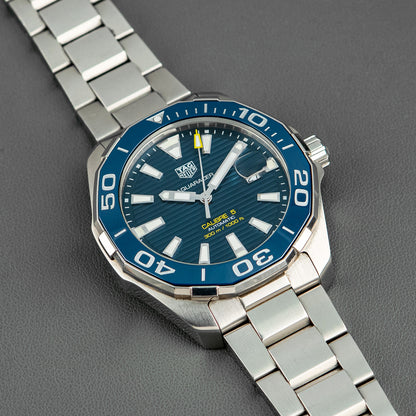 TAG Heuer Aquaracer Calibre 5 Automatic Blue Dial Date 42mm