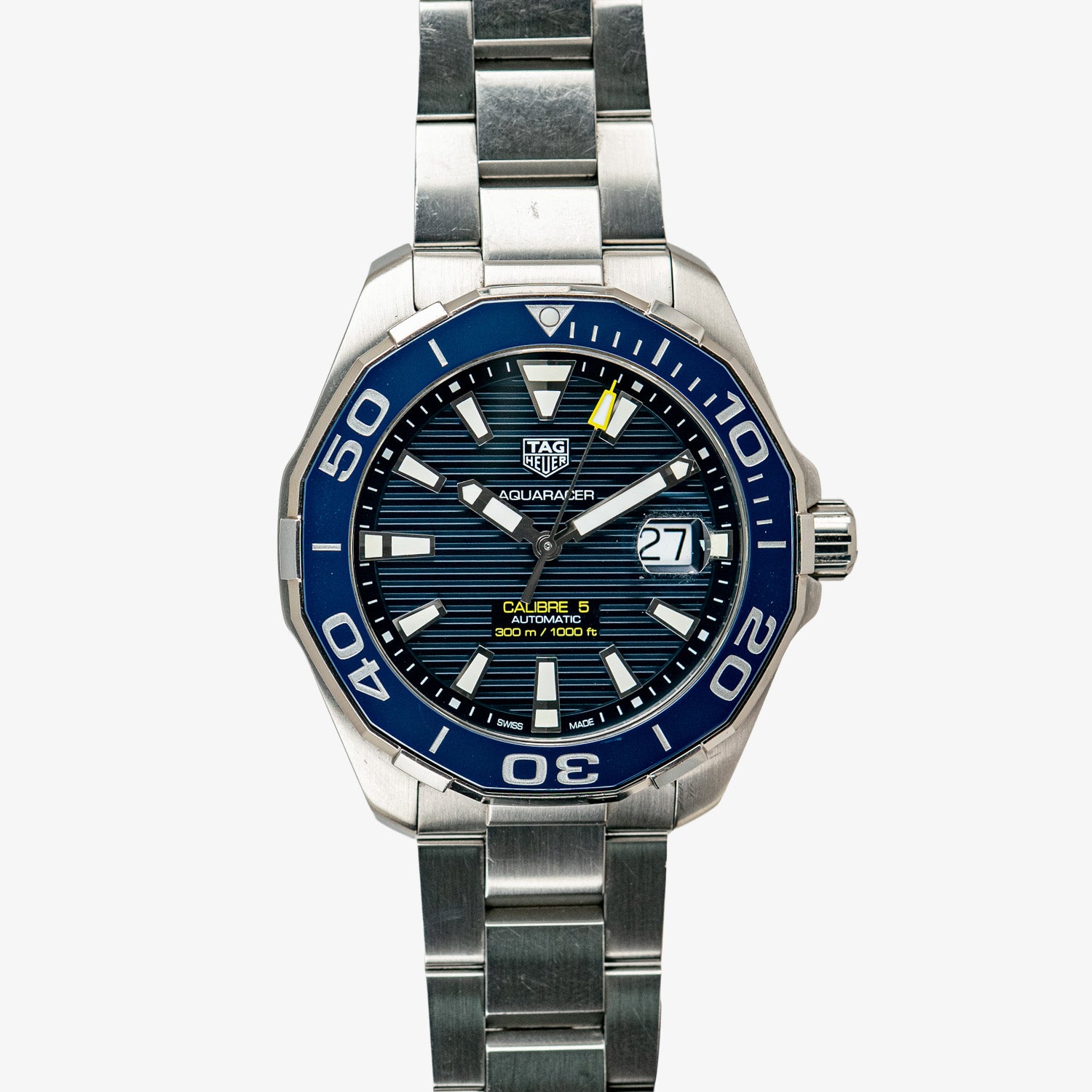 TAG Heuer Aquaracer Calibre 5 Automatic Blue Dial Date 42mm – LOFT