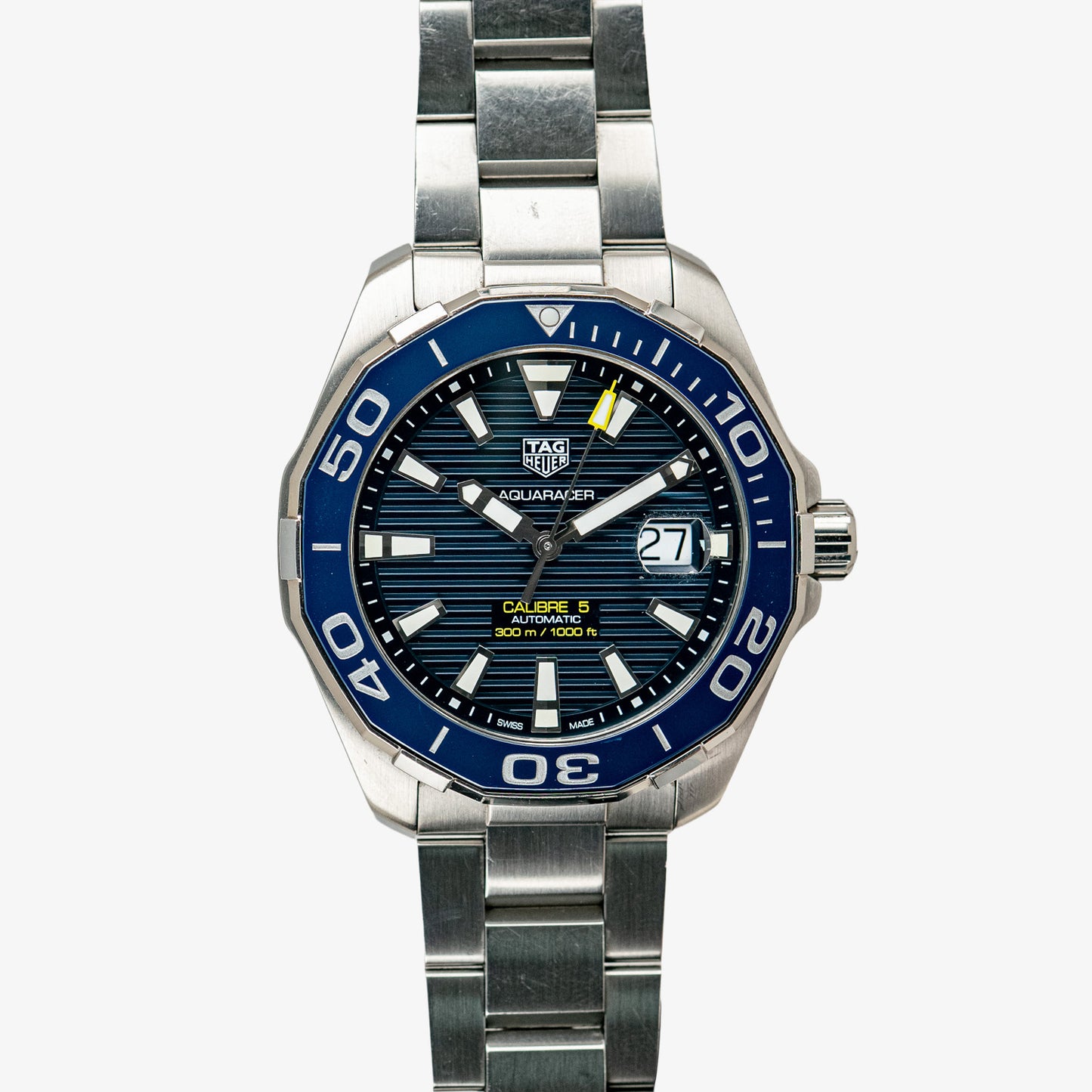TAG Heuer Aquaracer Calibre 5 Automatic Blue Dial Date 42mm