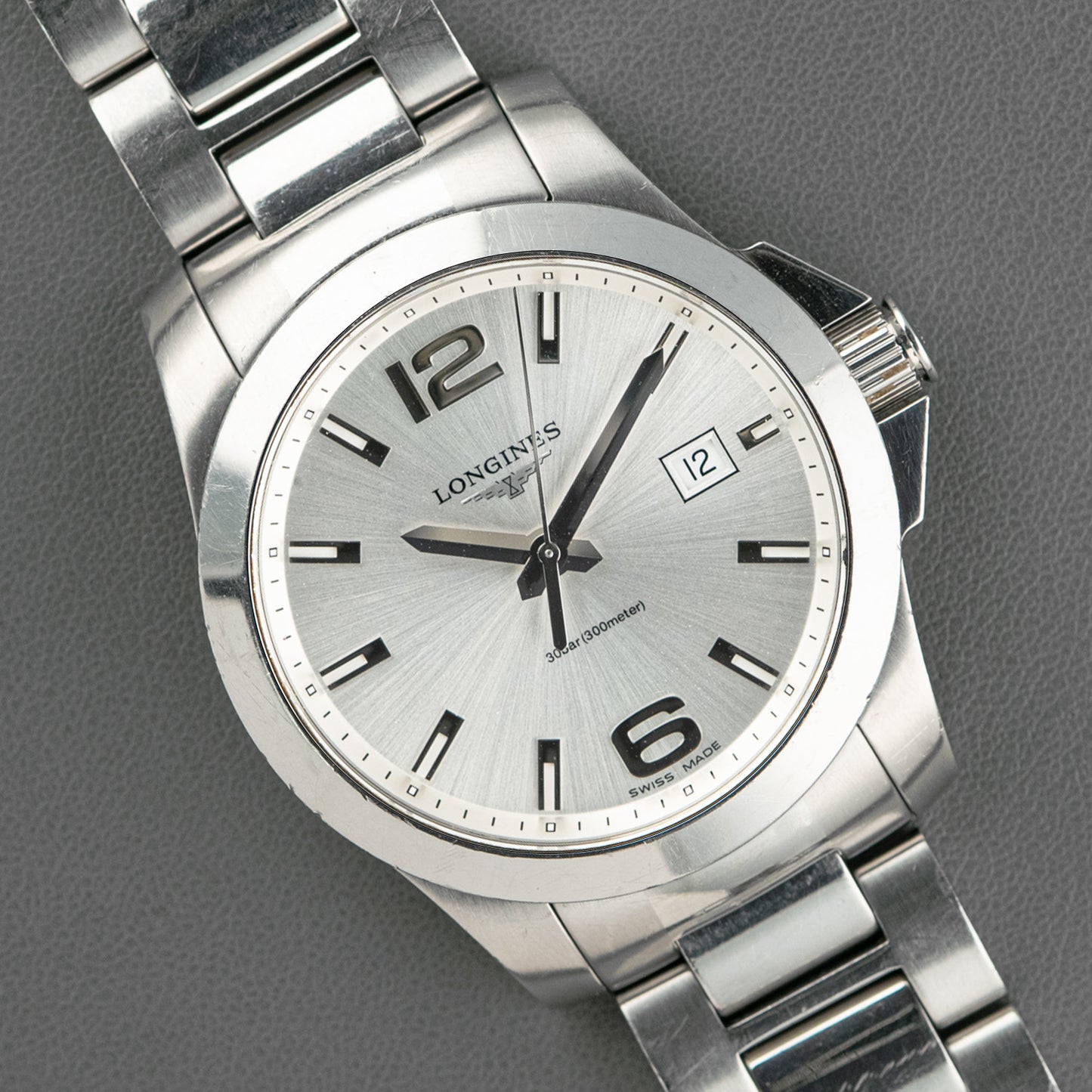 Longines Conquest Quartz Date Silver Dial 41mm
