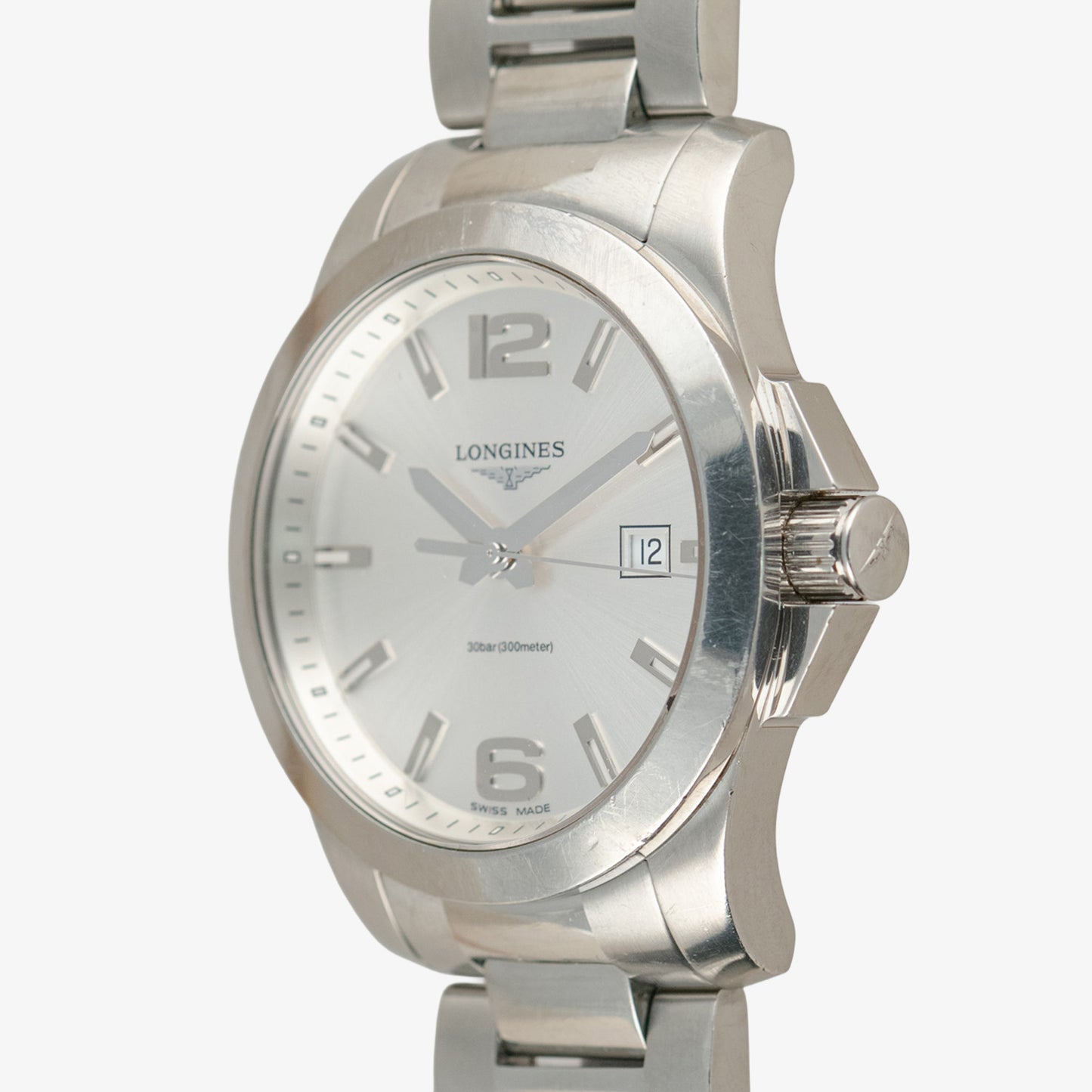 Longines Conquest Quartz Date Silver Dial 41mm