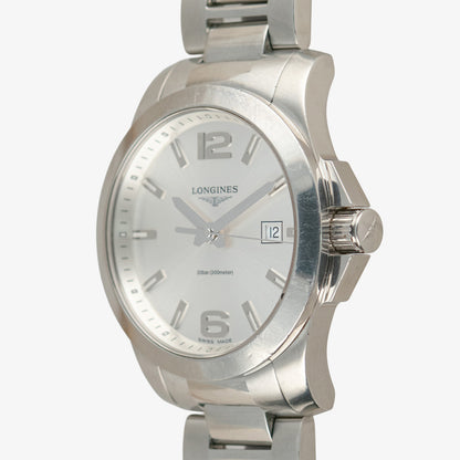 Longines Conquest Quartz Date Silver Dial 41mm