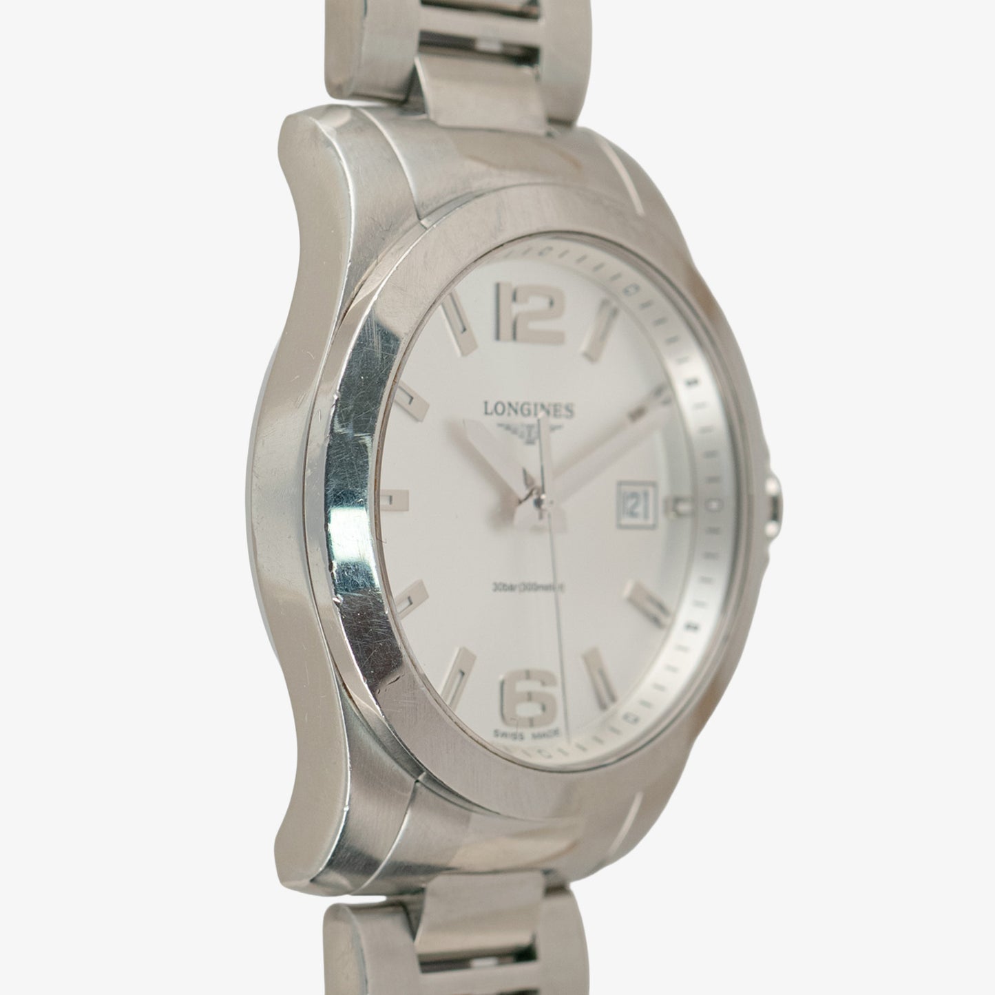 Longines Conquest Quartz Date Silver Dial 41mm