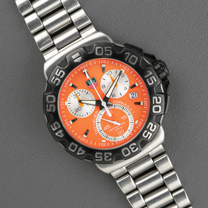 TAG Heuer Formula 1 Quartz Chronograph Orange Dial 41mm