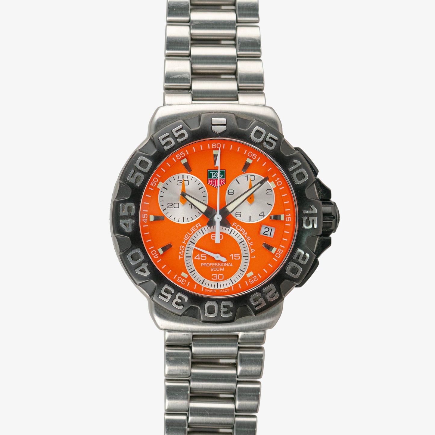 TAG Heuer Formula 1 Quartz Chronograph Orange Dial 41mm