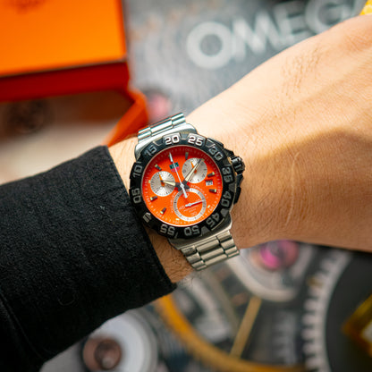 TAG Heuer Formula 1 Quartz Chronograph Orange Dial 41mm