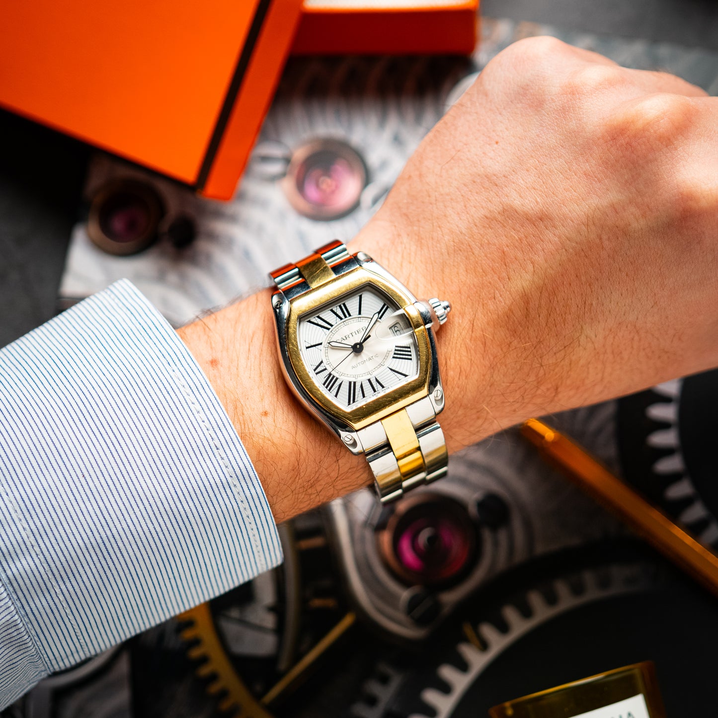 Cartier Roadster 2510 Automatic Steel & Yellow Gold 38mm