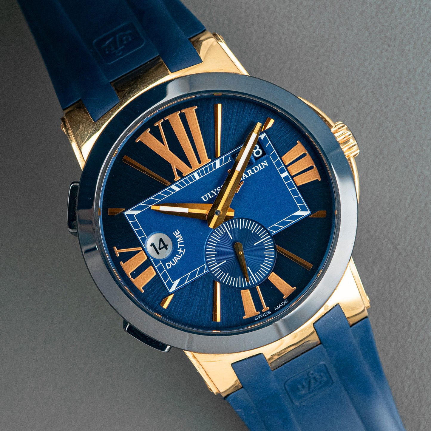 Ulysse Nardin Executive Dual Time Automatic Blue Dial 42mm