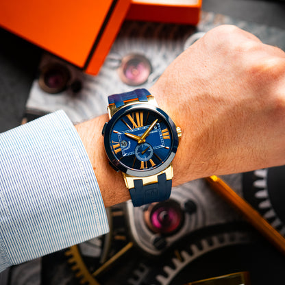 Ulysse Nardin Executive Dual Time Automatic Blue Dial 42mm