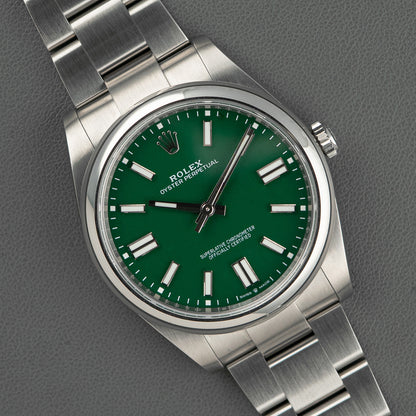 Rolex Oyster Perpetual 124300 Green Dial Automatic 41mm