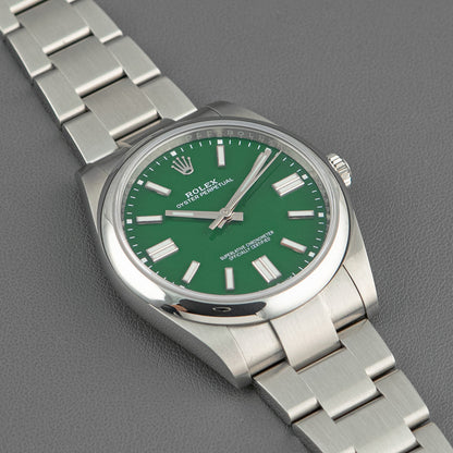 Rolex Oyster Perpetual 124300 Green Dial Automatic 41mm
