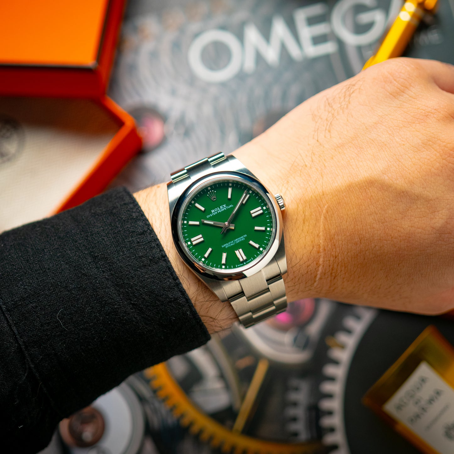 Rolex Oyster Perpetual 124300 Green Dial Automatic 41mm