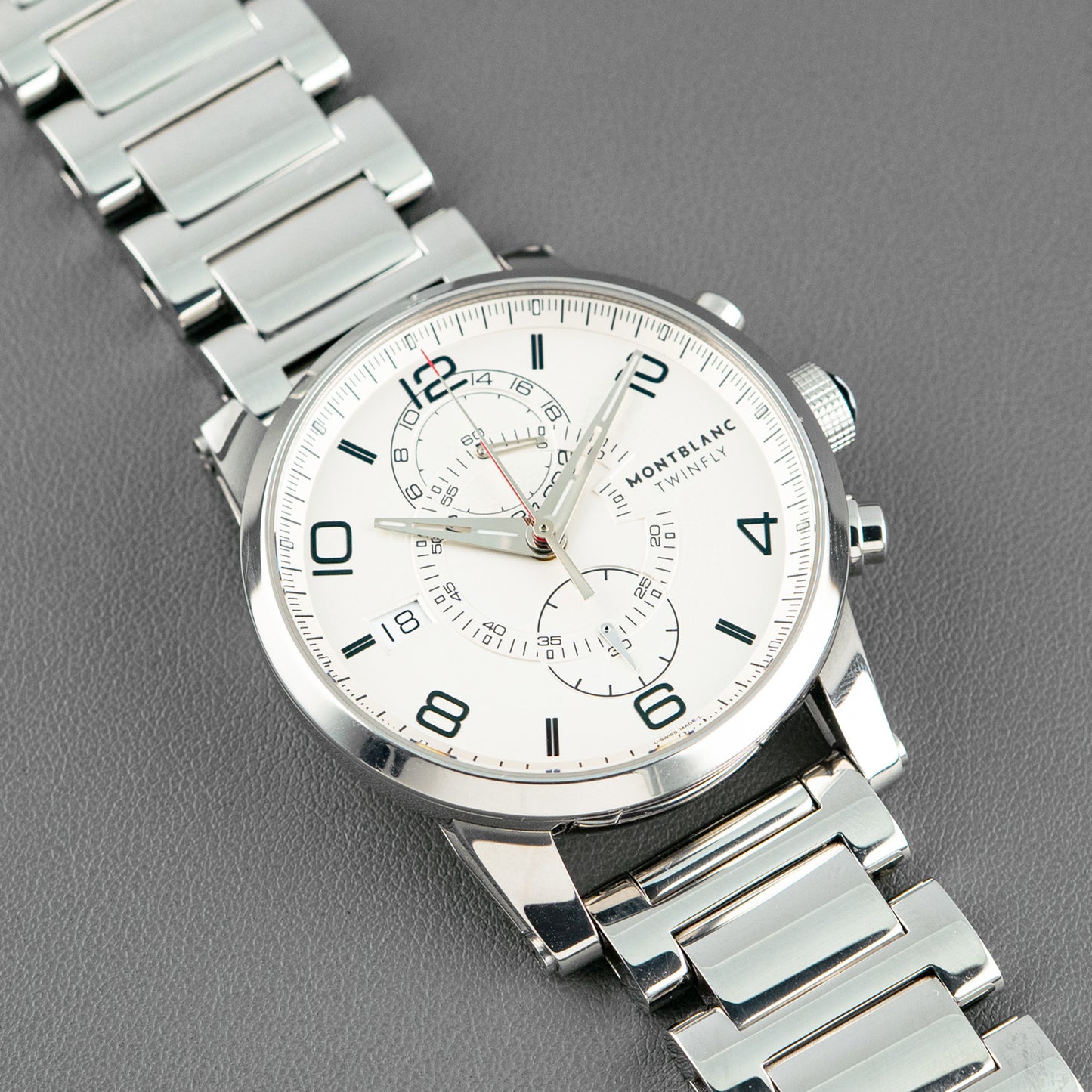 Montblanc TimeWalker Twinfly Chrono Silver Dial 43mm