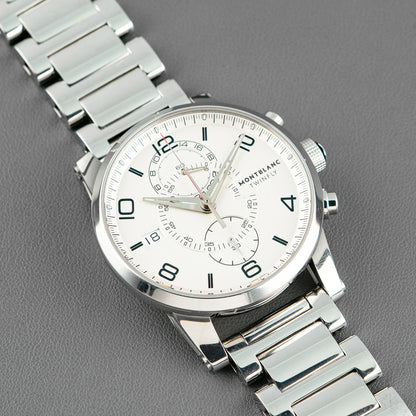 Montblanc TimeWalker Twinfly Chrono Silver Dial 43mm