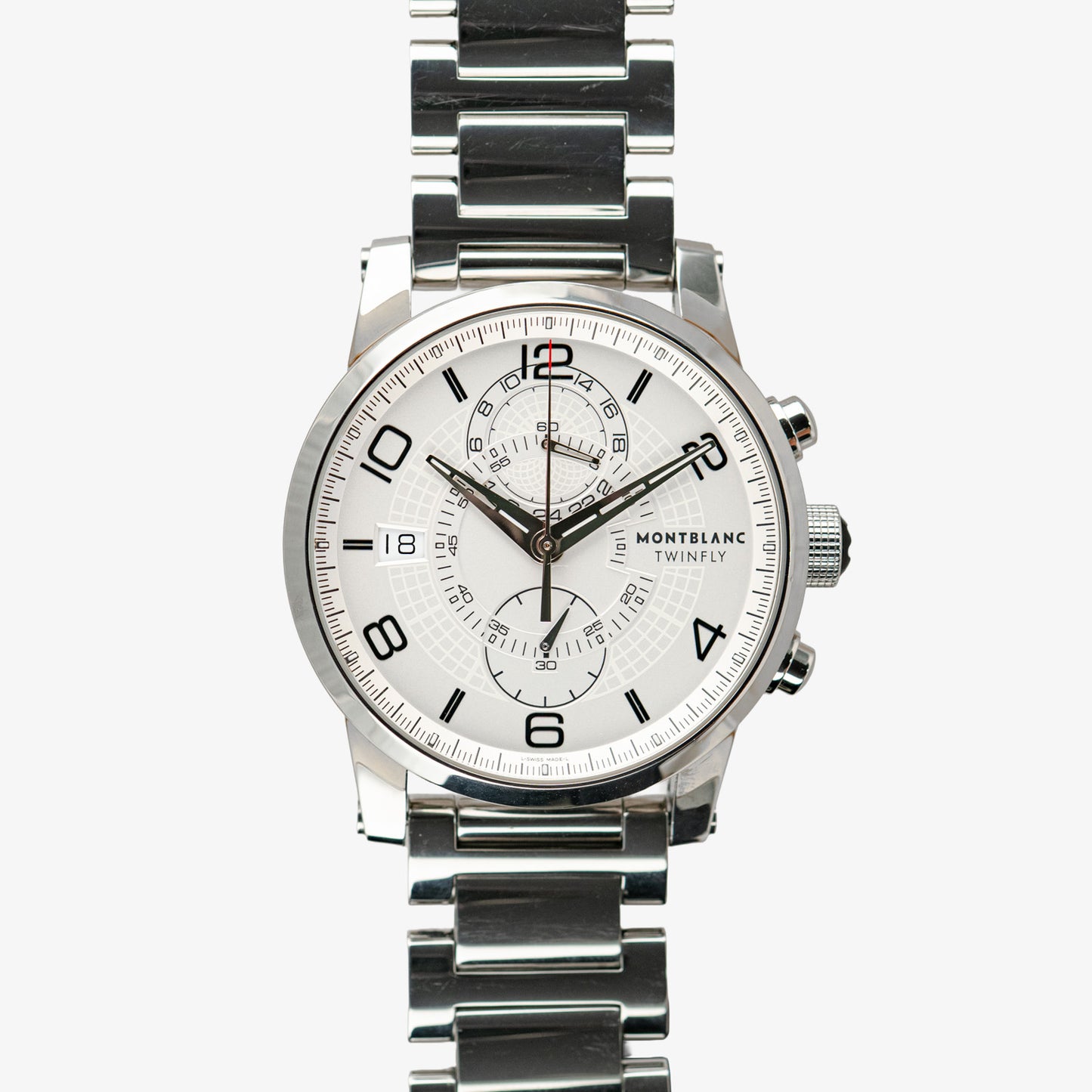 Montblanc TimeWalker Twinfly Chrono Silver Dial 43mm