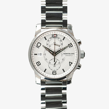 Montblanc TimeWalker Twinfly Chrono Silver Dial 43mm
