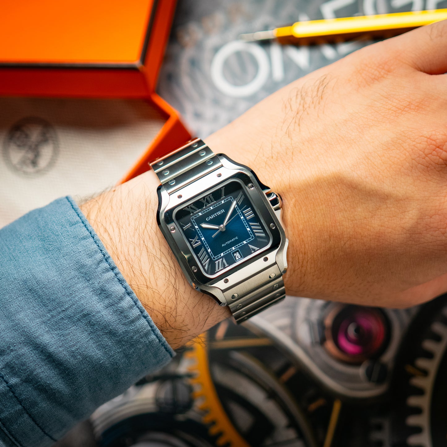 Cartier Santos de Cartier Large Blue Dial Automatic 39.8mm