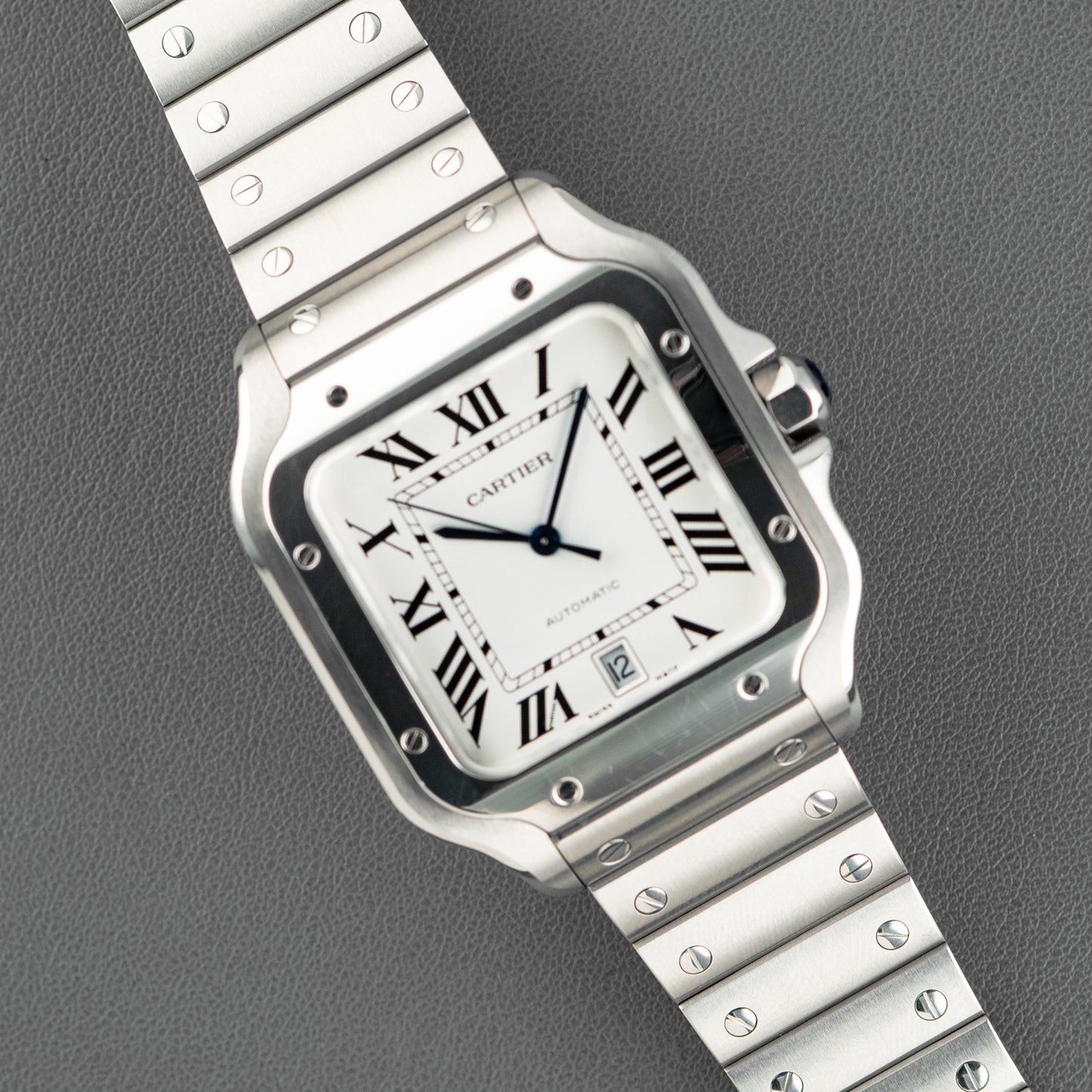 Cartier Santos Large White Dial Automatic 39.8mm