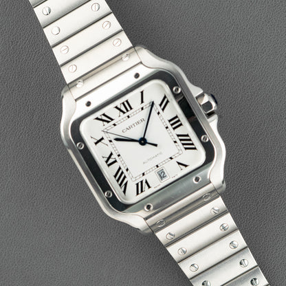 Cartier Santos Large White Dial Automatic 39.8mm