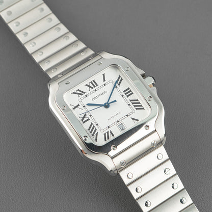 Cartier Santos Large White Dial Automatic 39.8mm