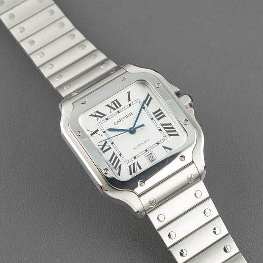 Cartier Santos Large White Dial Automatic 39.8mm