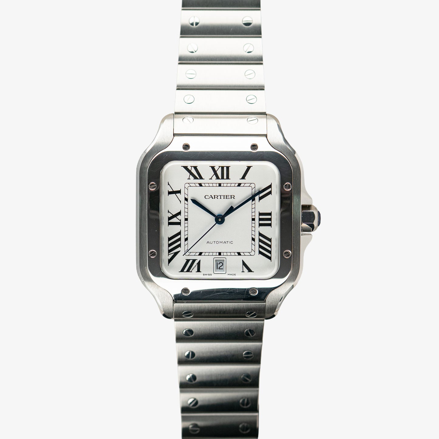 Cartier Santos Large White Dial Automatic 39.8mm