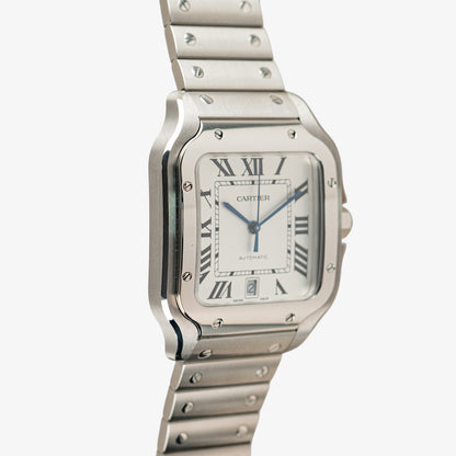 Cartier Santos Large White Dial Automatic 39.8mm