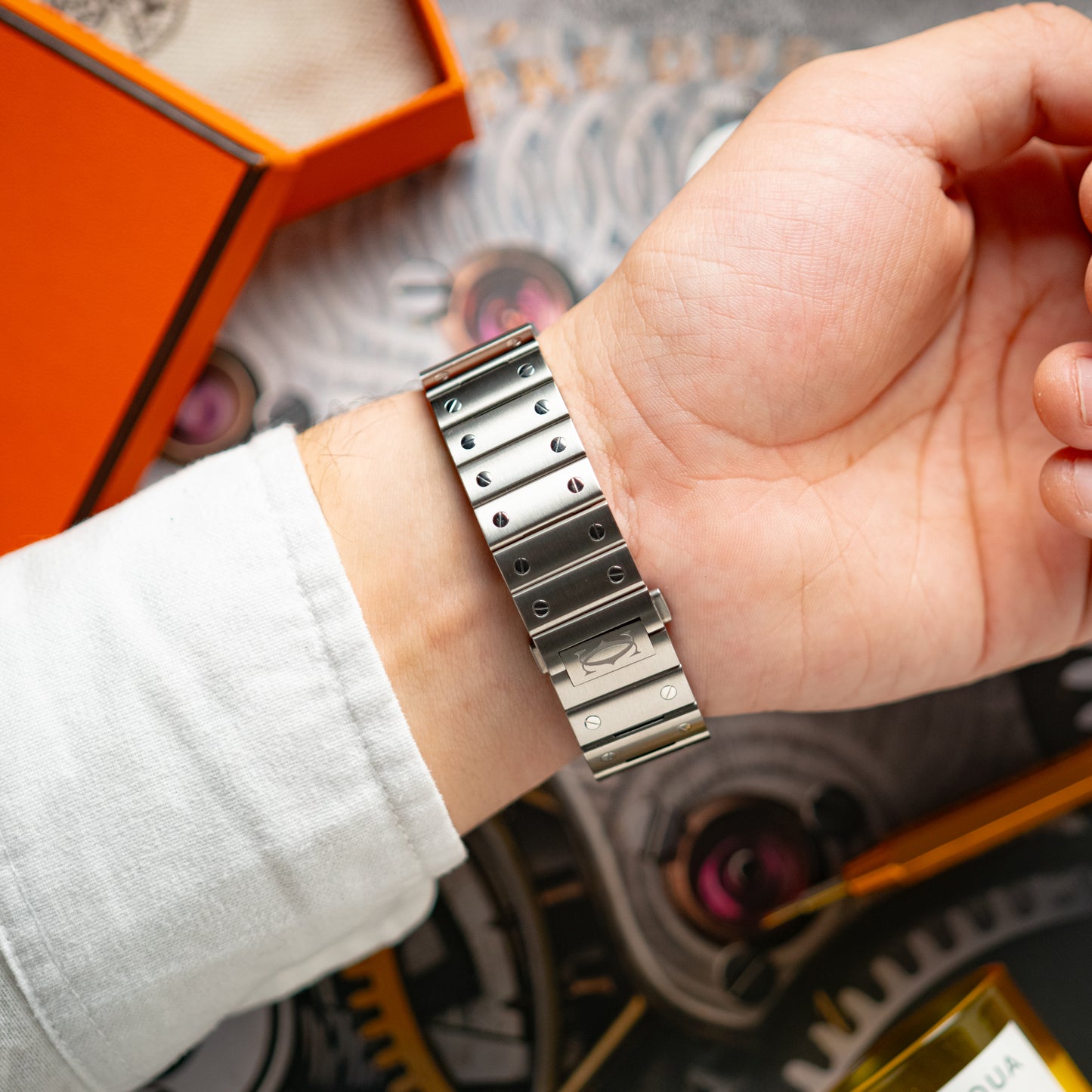 Cartier Santos Large White Dial Automatic 39.8mm