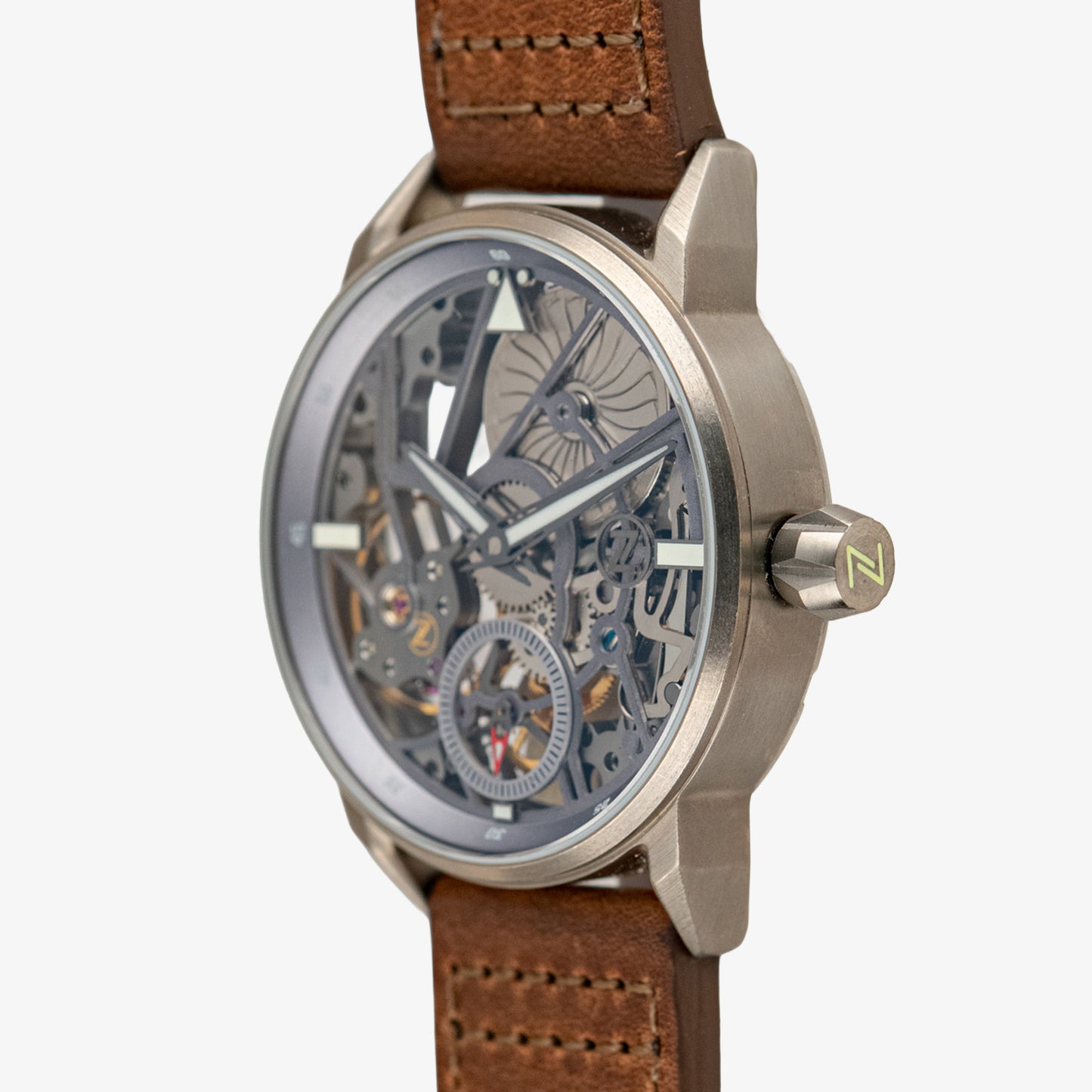 Zelos Skyraider Titanium Skeleton Dial Manual 42mm