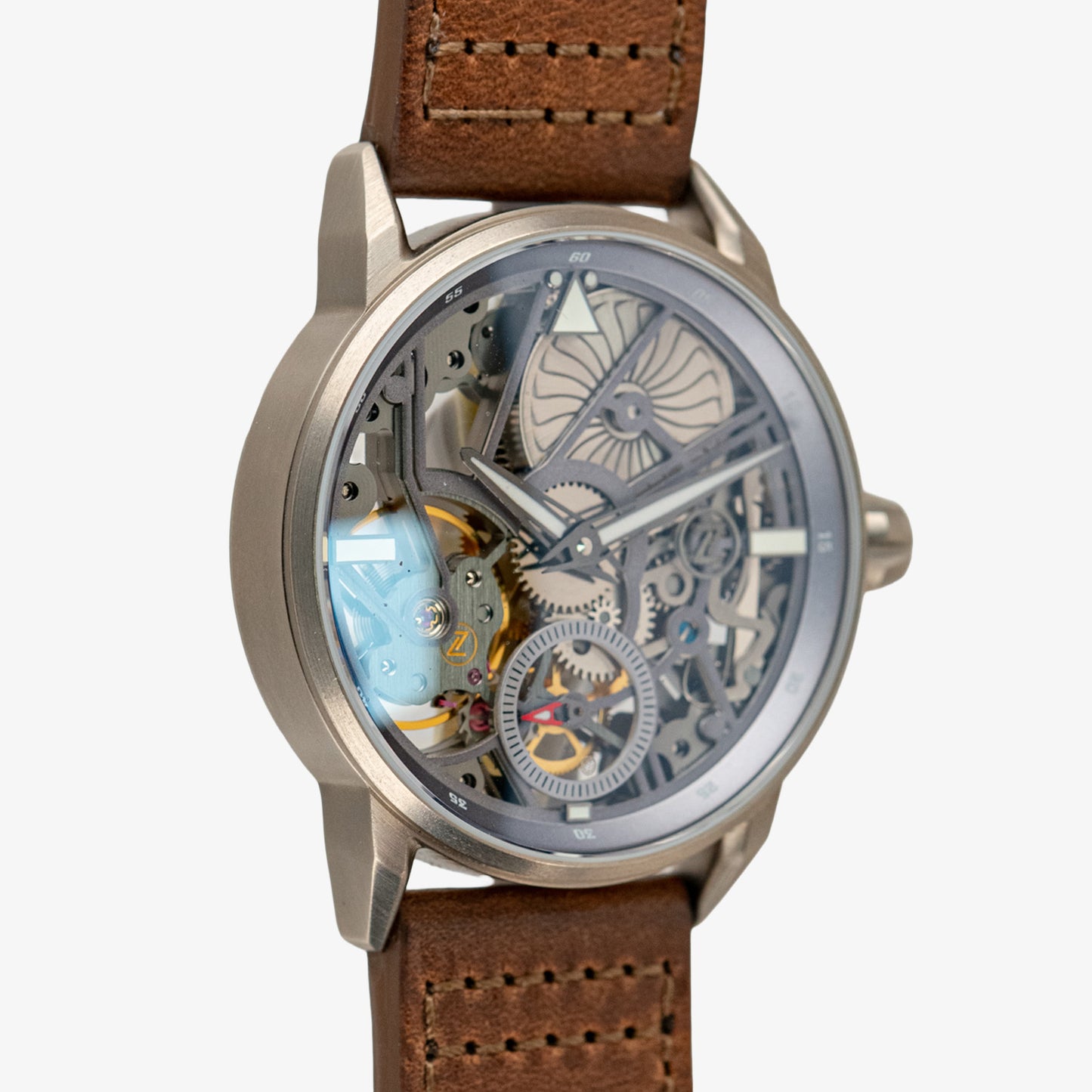 Zelos Skyraider Titanium Skeleton Dial Manual 42mm