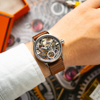 Zelos Skyraider Titanium Skeleton Dial Manual 42mm