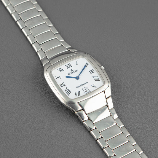 Edox Les Bémonts Quartz Steel White Dial 27mm
