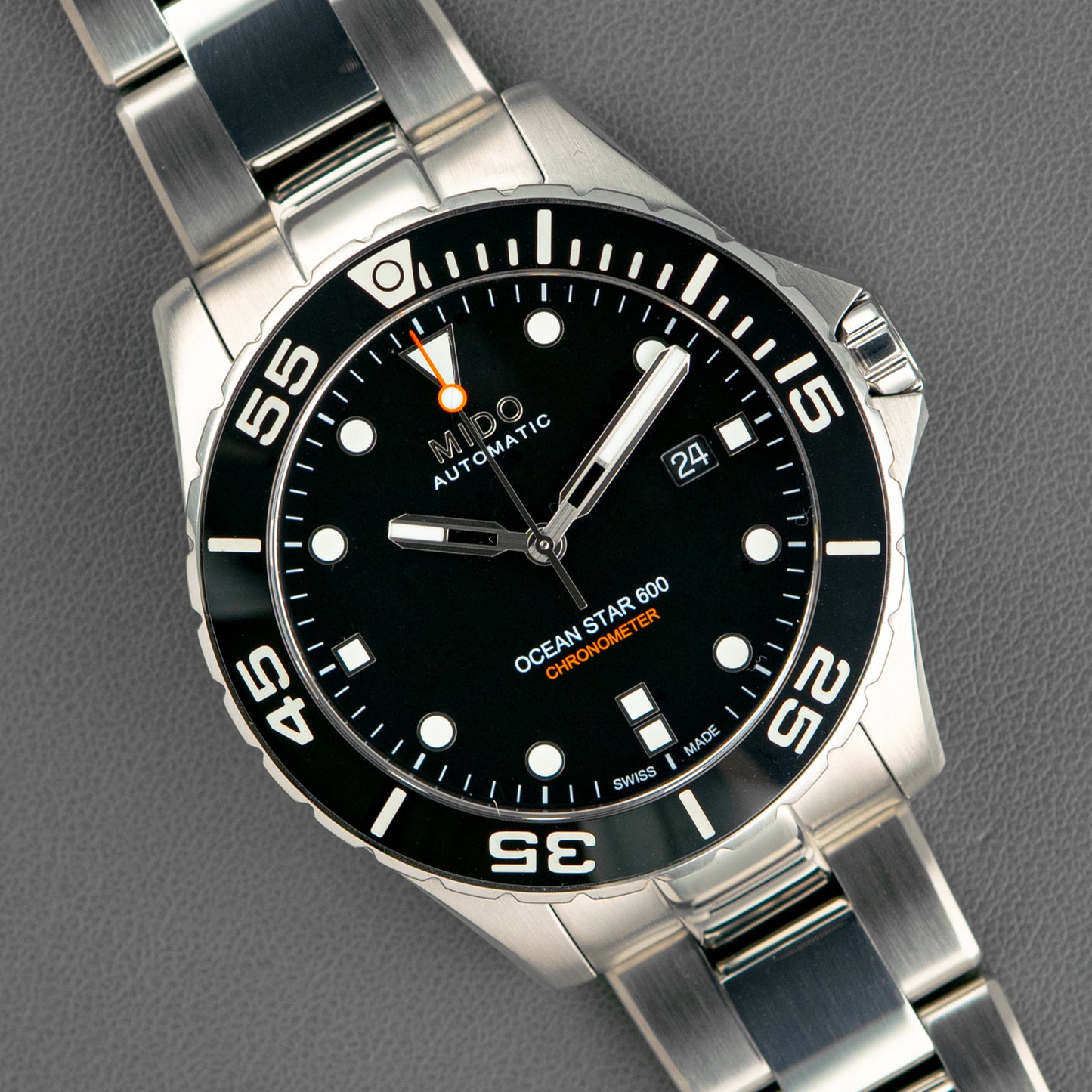 Mido Ocean Star 600 Chronometer Black Dial 43.5mm