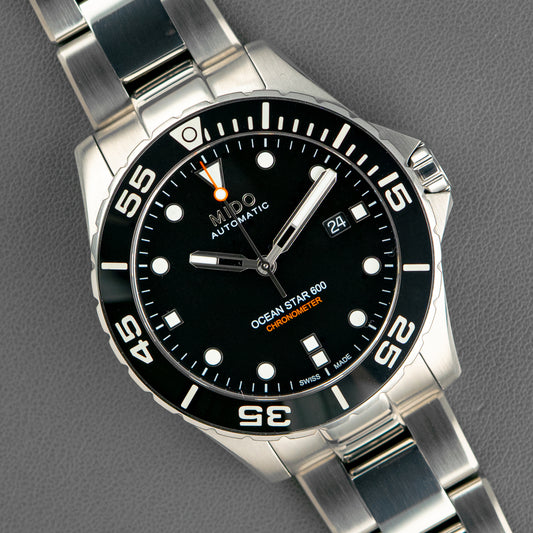 Mido Ocean Star 600 Chronometer Black Dial 43.5mm