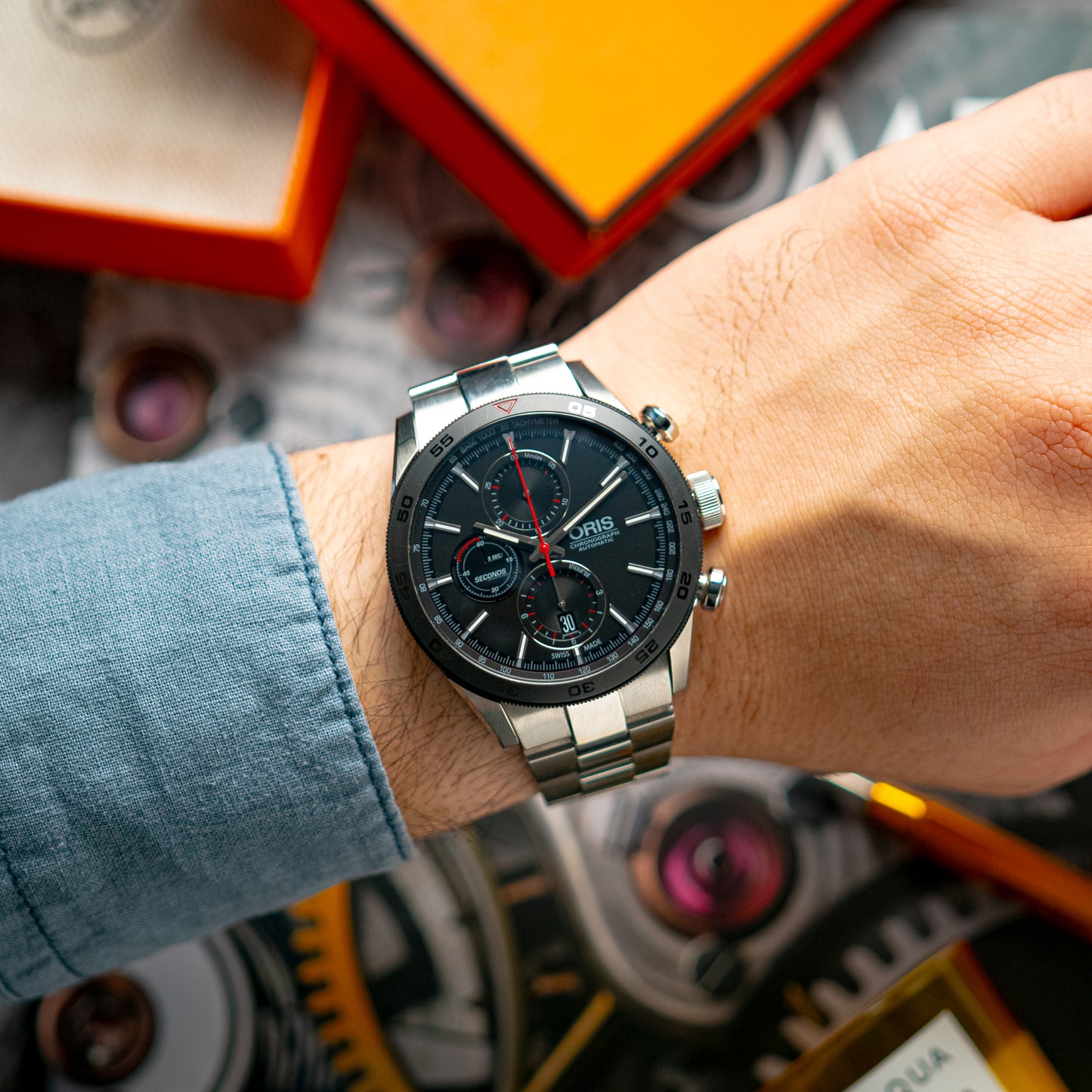 Oris Artix GT Automatic Chronograph Black Dial 44mm