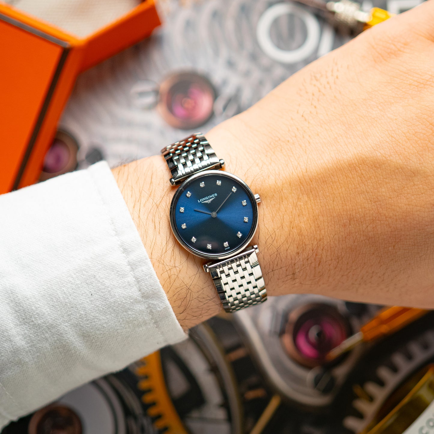 Longines La Grande Classique Quartz Diamonds Blue 29mm