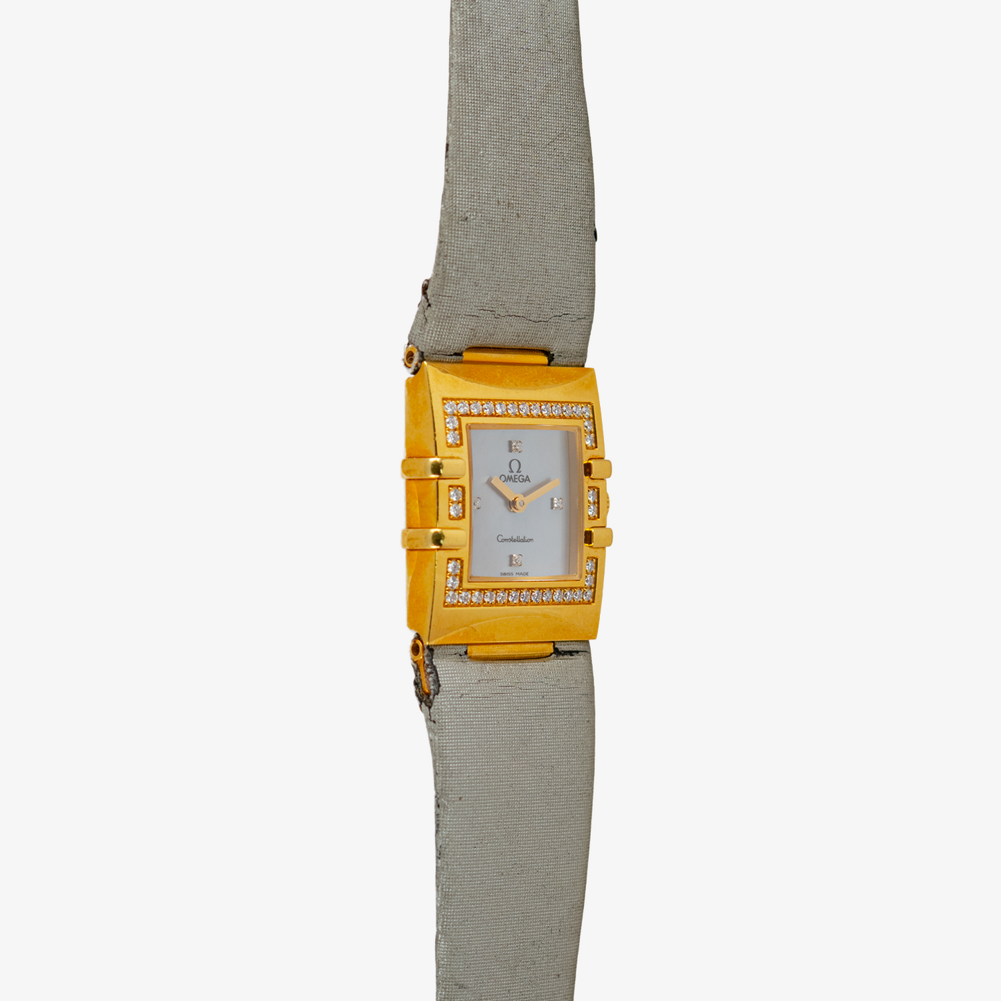 Omega Constellation Quadra Diamonds Yellow Gold Quartz 20mm