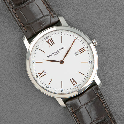 Baume & Mercier Classima Quartz Date White Dial 39mm