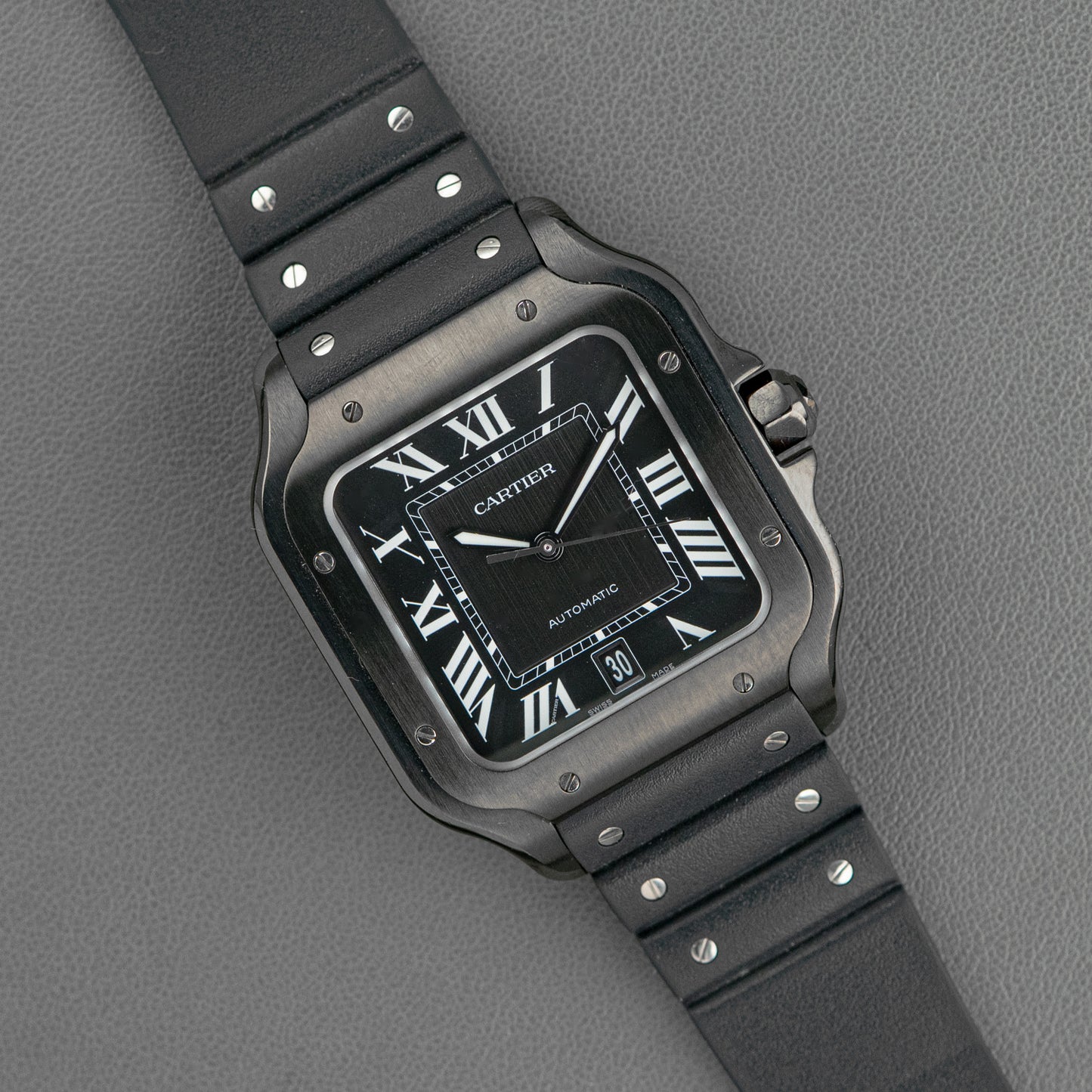 Cartier Santos de Cartier Automatic Black Dial Steel 39.8mm